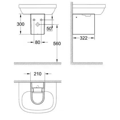 GROHE Полупьедестал для раковины EURO CERAMIC (39201000) фото 5 Aquada.com.ua GROHE Полупьедестал для раковины EURO CERAMIC (39201000) фото 5 Aquada.com.ua