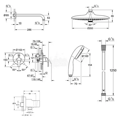GROHE Набор скрытого монтажа Eurosmart  (25183SC1) (25183SC1) фото 2 Aquada.com.ua