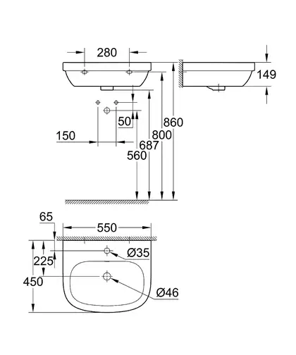 GROHE Раковина EURO CERAMIC (39336000) фото 6 Aquada.com.ua GROHE Раковина EURO CERAMIC (39336000) фото 6 Aquada.com.ua