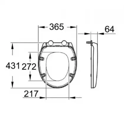GROHE Сиденье для унитаза BAU CERAMIC (39435000) фото 2 Aquada.com.ua GROHE Сиденье для унитаза BAU CERAMIC (39435000) фото 2 Aquada.com.ua