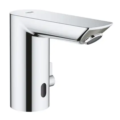 Смеситель электронный для раковины Grohe Bau Cosmopolitan E (цвет - хром), со смешиванием и регулируемым ограничителем температуры (36451000) фото 1 Aquada.com.ua Смеситель электронный для раковины Grohe Bau Cosmopolitan E (цвет - хром), со смешиванием и регулируемым ограничителем температуры (36451000) фото 1 Aquada.com.ua