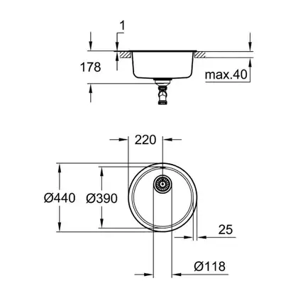 GROHE Кухонная мойка Sink K200 (31720SD0) (31720SD0) фото 2 Aquada.com.ua GROHE Кухонная мойка Sink K200 (31720SD0) (31720SD0) фото 2 Aquada.com.ua