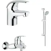 Комплект змішувачів для ванної кімнати Grohe Euroeco N (124428)