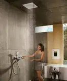 HANSGROHE Термостат для душа, на 2 потребителя хром/чёрный RainSelect (15355600) фото 3 Aquada.com.ua