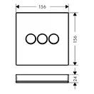HANSGROHE ShowerSelect Модуль с тремя запорными клапанами, стеклянный, черный/хром (15736600) фото 2 Aquada.com.ua