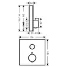 HANSGROHE ShowerSelect Термостат  для одного потребителя, стеклянный, СМ, черный/хром (15737600) фото 2 Aquada.com.ua