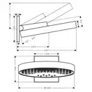 HANSGROHE  Верхний душ 360 3jet с настенным держателем, матовый белый Rainfinity (26234700) фото 2 Aquada.com.ua