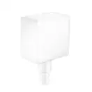HANSGROHE Шланговое подсоединение Square с клапаном обратного тока, матовый белый FixFit (26455700) фото 1 Aquada.com.ua