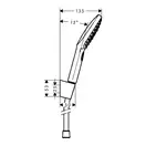 HANSGROHE Душевой набор со шлангом 1,60м, хром Raindance Select E 120 /Porter S (26720000) фото 2 Aquada.com.ua