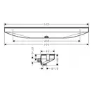 HANSGROHE Rainfinity Шланговое подсоединение с держателем душа Porter 500 и полкой R, хром (26858000) фото 2 Aquada.com.ua