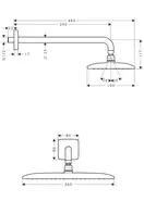 HANSGROHE Верхний душ с держателем 390 мм, хром Raindance E 360 Air 1jet (27376000) фото 2 Aquada.com.ua