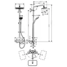 Душевая система с термостатом Hansgrohe Croma E (цвет - хром) (27630000) фото 2 Aquada.com.ua