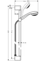 HANSGROHE Душевой набор, 0,9 м Crometta 85 (27729000) фото 2 Aquada.com.ua