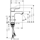 HANSGROHE Смеситель для раковины 110 однорычажный, хром Metris (31080000) фото 2 Aquada.com.ua