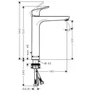 HANSGROHE Смеситель для раковины 230 однорычажный, со сливным гарнитуром, хром Focus (31531000) фото 2 Aquada.com.ua