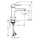 HANSGROHE Смеситель для раковины однорычажный 110, со сливным гарнитуром push-open, хром Metropol (32507000) фото 2 Aquada.com.ua