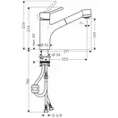 HANSGROHE Смеситель для кухни, однорычажный Talis S (32841000) фото 2 Aquada.com.ua