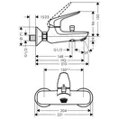 HANSGROHE Смеситель для ванны, однорычажный, ВМ Novus (71040000) фото 4 Aquada.com.ua