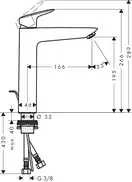 HANSGROHE Смеситель для раковины, однорычажный Logis 190 (71090000) фото 2 Aquada.com.ua