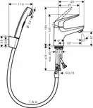 HANSGROHE Набор для биде, хром Novus (71144000) фото 2 Aquada.com.ua