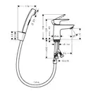 HANSGROHE Набор для биде, со сливным клапаном Push-Open, хром Talis E (71729000) фото 2 Aquada.com.ua