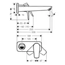 Смеситель для раковины, однорычажный Hansgrohe Talis E (цвет - хром), излив 225 мм (71734000) фото 2 Aquada.com.ua