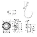 HANSGROHE  Набор скрытого монтажа с гигиенической лейкой Talis E  (71765333) фото 2 Aquada.com.ua