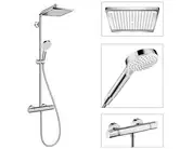 Hansgrohe Crometta E240 Душова система з термостатом, хром (27271000)