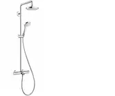 Душова система Hansgrohe Croma Select S Showerpipe 180 2jet з термостатом для ванни, білий / хром (27351400)