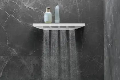 HANSGROHE Боковой душ 500 1jet с полкой, белый матовый Rainfinity (26243700) фото 3 Aquada.com.ua
