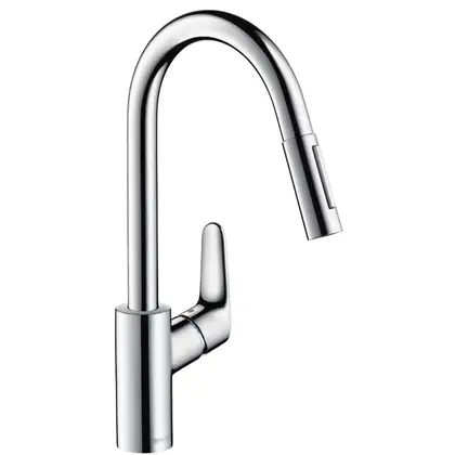 HANSGROHE Смеситель для кухни, однорычажный, с выдвижным изливом Focus (31815800) фото 1 Aquada.com.ua