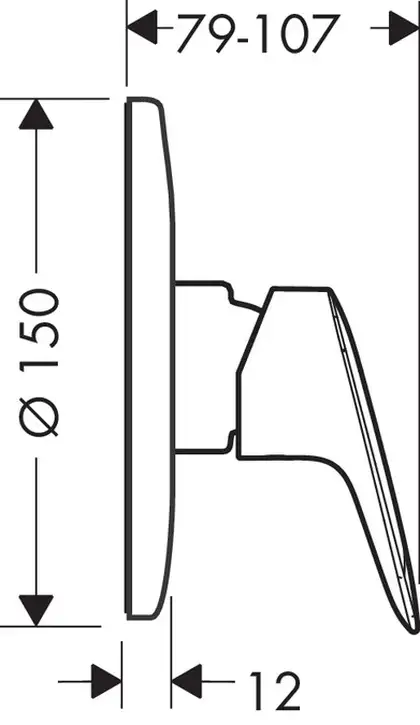 HANSGROHE Смеситель для душа, однорычажный, СМ, хром Logis (71666000) фото 2 Aquada.com.ua HANSGROHE Смеситель для душа, однорычажный, СМ, хром Logis (71666000) фото 2 Aquada.com.ua
