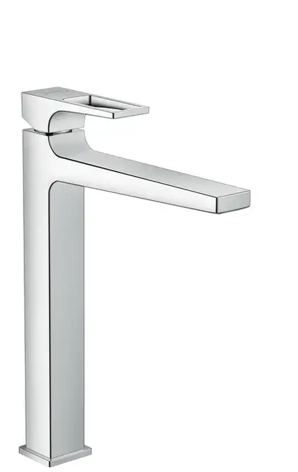 HANSGROHE Смеситель для раковины однорычажный 260, с петлеобразной ручкой и сливн. гарнитуром push-open, хром Metropol (74512000) фото 1 Aquada.com.ua