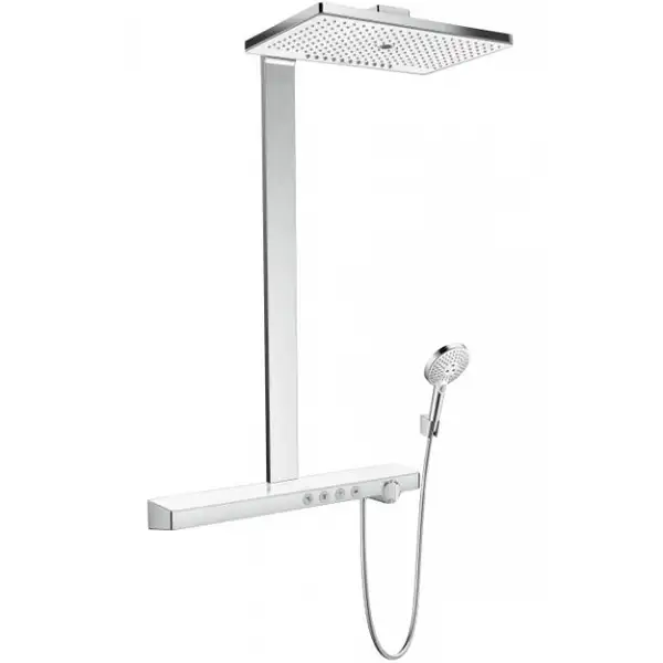 Душевая система с термостатом Hansgrohe Rainmaker Showerpipe 460 3jet (цвет - хром/белый) (27106400) фото 1 Aquada.com.ua
