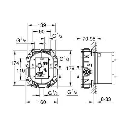 Встроенный универсальный термостат Grohe Rapido T 35500000 фото 2 Aquada.com.ua Встроенный универсальный термостат Grohe Rapido T 35500000 фото 2 Aquada.com.ua