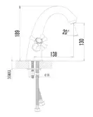 IMPRESE RALSKO NEW смеситель для раковины двухвентильнный, хром (05240NEW) фото 2 Aquada.com.ua