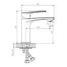 IMPRESE KAMPA cмеситель для умывальника, хром, 35 мм (05285) фото 2 Aquada.com.ua