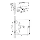 IMPRESE LIDICE смеситель для ванны, хром, 35 мм (10095) фото 2 Aquada.com.ua