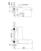 IMPRESE VALTICE смеситель для ванны, хром, 35 мм (10320) фото 2 Aquada.com.ua