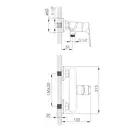IMPRESE KUCERA смеситель для душа, хром, 35 мм (15105) фото 2 Aquada.com.ua