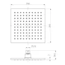 IMPRESE Душ верхний 200х200 мм, латунь (SQ200B) фото 2 Aquada.com.ua