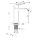 IMPRESE GRAFIKY смеситель для биде, хром, 35 мм (ZMK061901070) фото 2 Aquada.com.ua