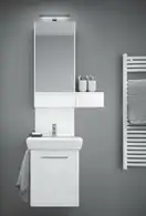 KOLO NOVA PRO шкафчик с зеркалом 80cm, левый, белый глянец (88432000) фото 3 Aquada.com.ua