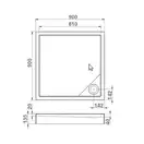 ROCA MALAGA Square Compact поддон квадр. 90*90 см с интегрированной панелью выс. 13,5 см, с сифоном (A276256000) фото 2 Aquada.com.ua