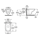 ROCA DEBBA Round Rimless чаша подвесного унитаза и крышка с сиденьем SUPRALIT, с анти-бактериальной структурой, с функцией медленного опускания (A34H996000) фото 2 Aquada.com.ua