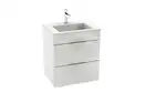 ROCA SUIT тумба 540*422*620мм с раковиной, 1 отверстие под смеситель, 2 выдвижных шкафчика, цвет белый глянец (A85118A806) фото 1 Aquada.com.ua