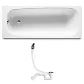 Roca CONTINENTAL ванна 160*70см + сифон Simplex для ванны (311537) (A21291200R+311537)