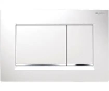 GEBERIT SIGMA 30 cмывная клавиша, двойной смыв, белый/хром глянцевый/белый (115.883.KJ.1) фото 1 Aquada.com.ua