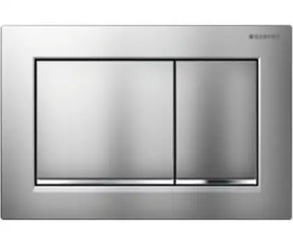 Смывная клавиша, двойной смыв Geberit Sigma 30 (пластик матовый хром/глянцевый хром/матовый хром) (115.883.KN.1) фото 1 Aquada.com.ua