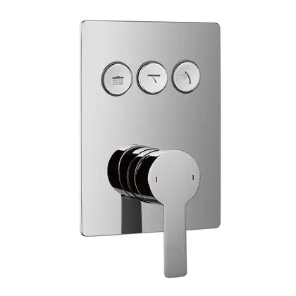 IMPRESE SMART CLICK смеситель для душа скрытый монтаж, 3 режима, хром (ZMK101901202) фото 1 Aquada.com.ua